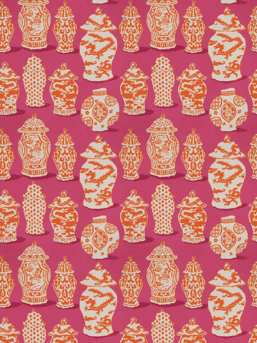 Gretchen Pink Orange Fabric Fabricut Gretchen Pink Orange