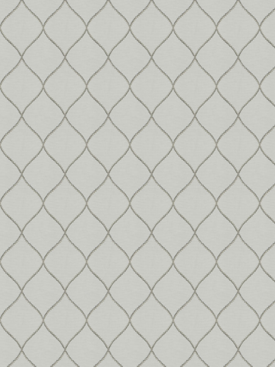 Clef Ogee Grey Fabric Fabricut